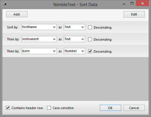 Custom sorting